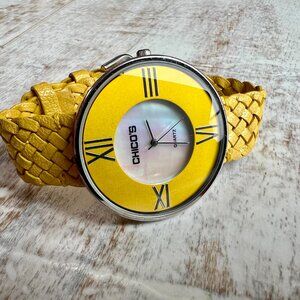 Beautiful Chico's Yellow Braided Band Watch